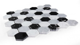 2" Beehive Moonlight Polished Hexagon Marble Mosaic Tile