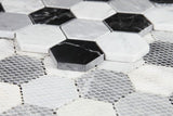 2" Beehive Moonlight Polished Hexagon Marble Mosaic Tile