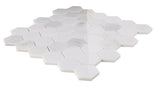 2" Beehive Snow White Polished Hexagon Marble Mosaic Tile