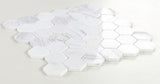 2" Beehive White Polished Hexagon Marble Mosaic Tile