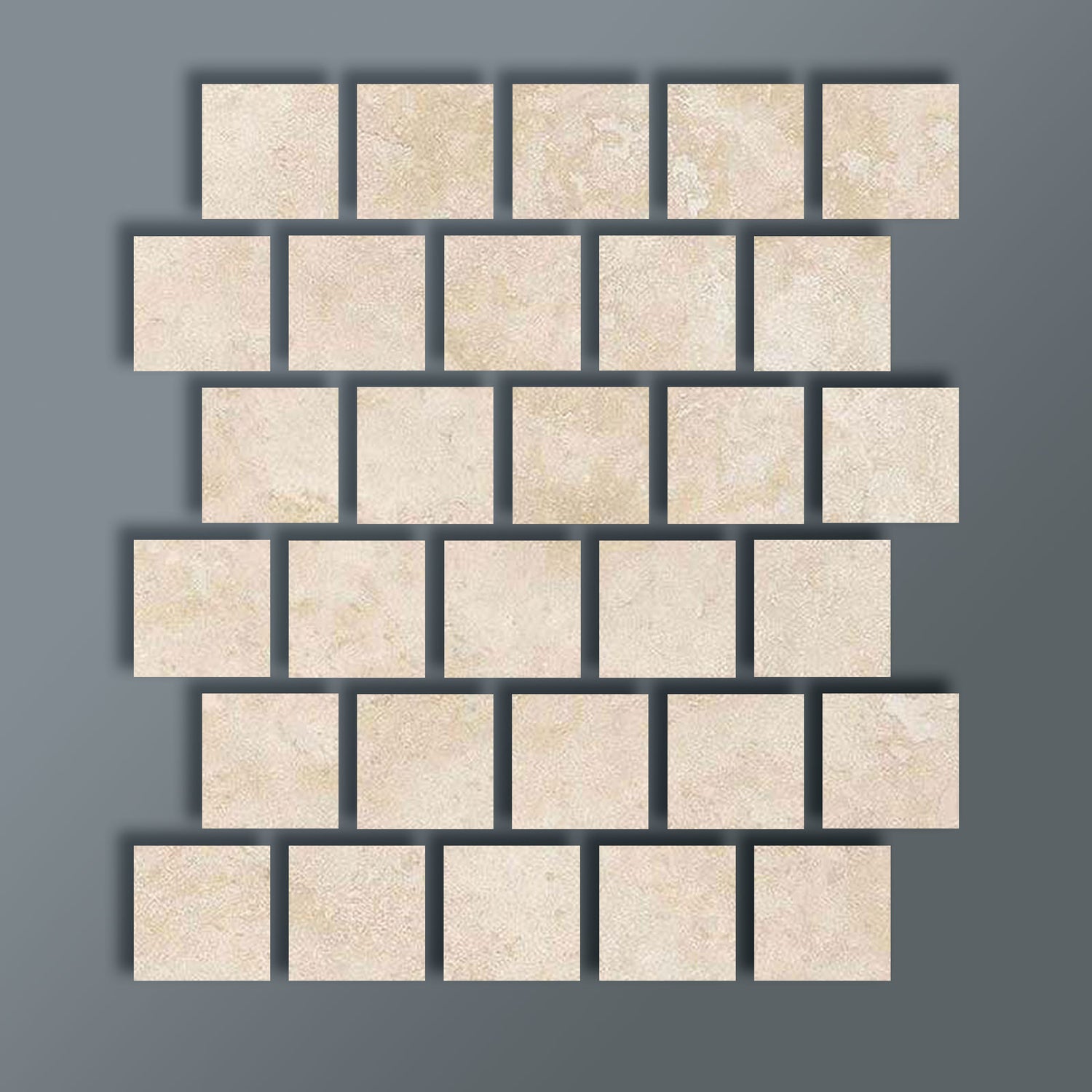 3 X 3 Ivory Travertine Filled & Polished Field Tile