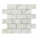 2 X 4 Calacatta Gold Marble Polished Brick Mosaic Tile