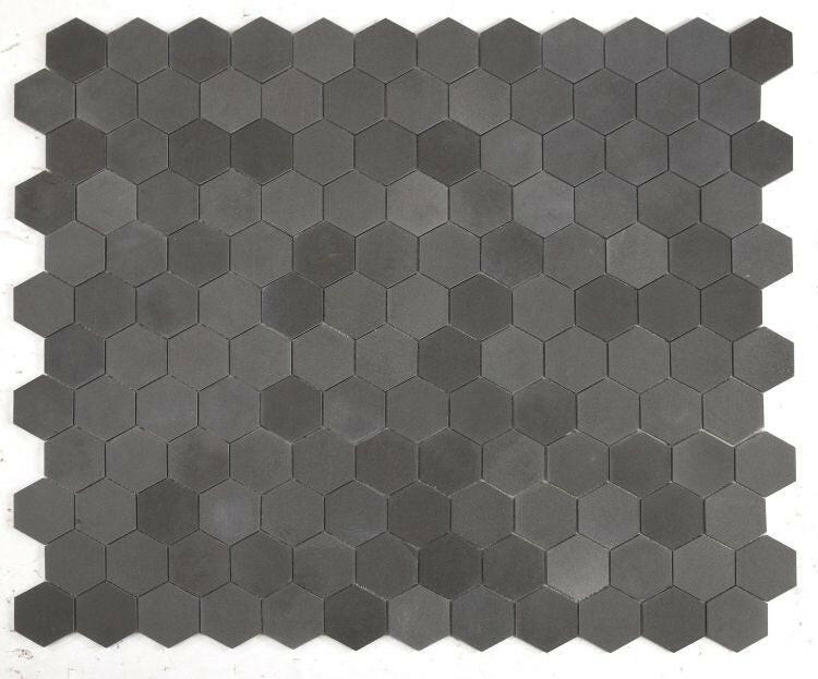 3" Beehive Basalt Honed Hexagon Marble Mosaic Tile-Marble Mosaic-American Tile Depot