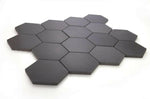 3" Beehive Basalt Honed Hexagon Marble Mosaic Tile-Marble Mosaic-American Tile Depot