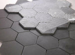 3" Beehive Basalt Honed Hexagon Marble Mosaic Tile-Marble Mosaic-American Tile Depot