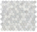 3" Beehive City Grey Polished Hexagon Marble Mosaic Tile-Marble Mosaic-American Tile Depot