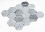 3" Beehive Mix Grey Honed Hexagon Marble Mosaic Tile-Marble Mosaic-American Tile Depot