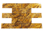 3 X 12 Golden Rock Marble Look Glass Subway Tile-Glass Tile-American Tile Depot