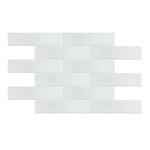 3 X 12 White Pacific Waves Glass Subway Tile-Glass Tile-American Tile Depot