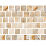 3 X 3 Antico Onyx Travertine Filled & Honed Tile-Travertine Mosaic-American Tile Depot