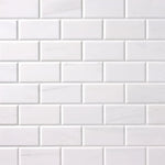 3 X 6 Bianco Dolomite Honed & Beveled Marble Field Tile-Marble Tile-American Tile Depot