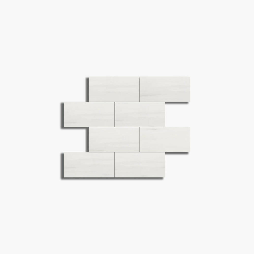 3 X 6 Bianco Dolomite Honed Marble Field Tile-Marble Tile-American Tile Depot