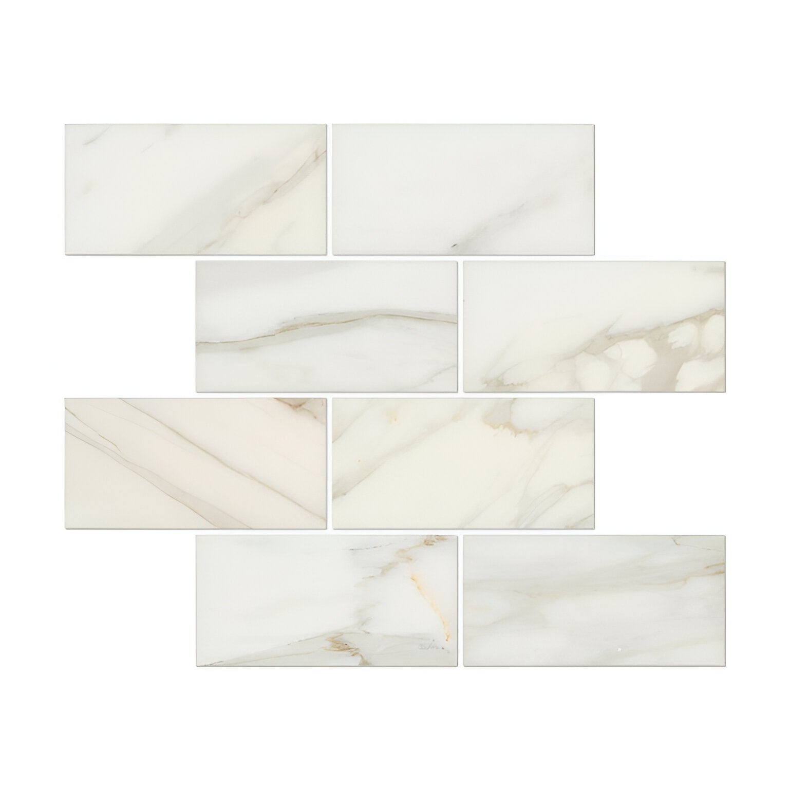 3 X 6 Calacatta Gold Marble Honed Subway Brick Field Tile-Marble Tile-American Tile Depot