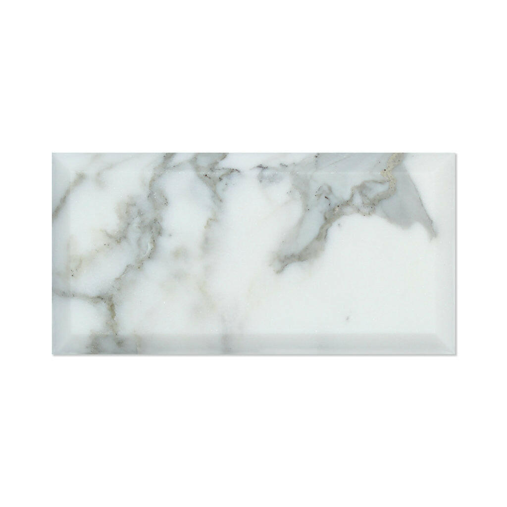 3 X 6 Calacatta Gold Marble Polished & Deep-Beveled Field Tile-Marble Tile-American Tile Depot