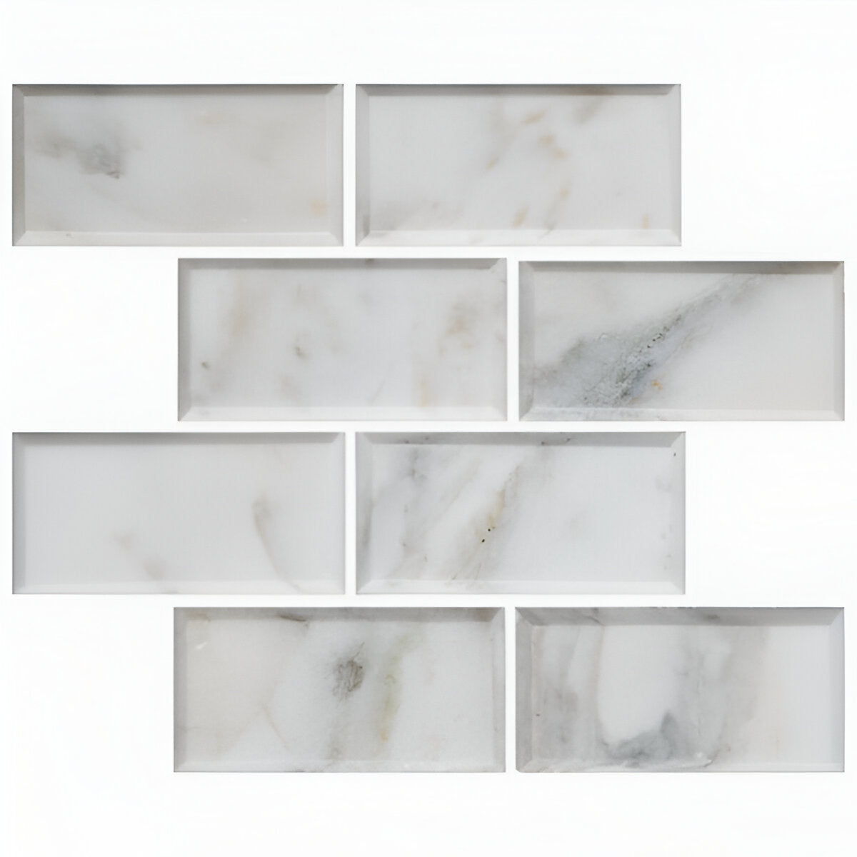 3 X 6 Calacatta Oliva Marble Honed & Beveled Field Tile-Marble Tile-American Tile Depot