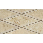 3 X 6 Cappuccino Marble Polished Diamond - Beveled Mosaic Tile-Marble Mosaic-American Tile Depot