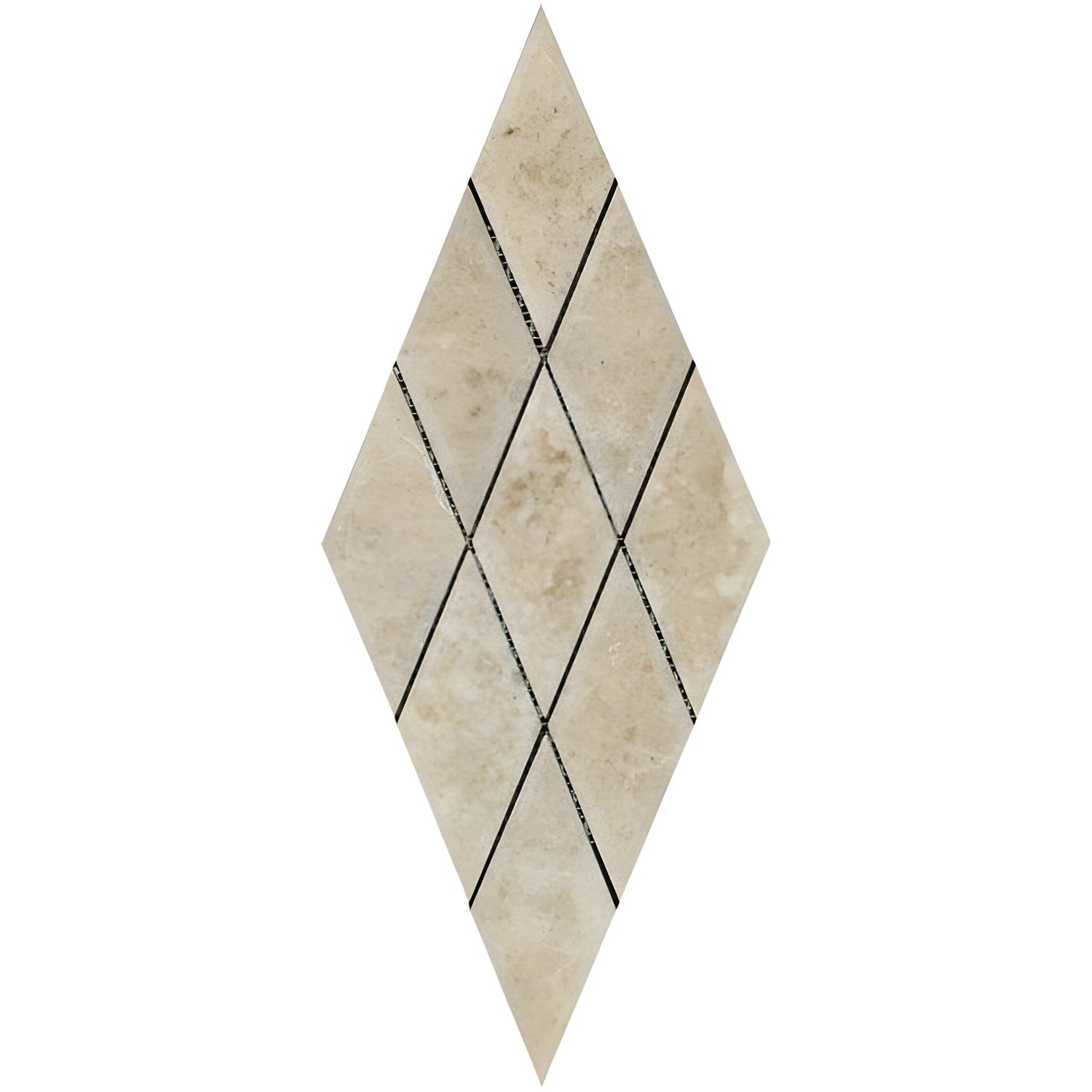 3 X 6 Cappuccino Marble Polished Diamond - Beveled Mosaic Tile-Marble Mosaic-American Tile Depot