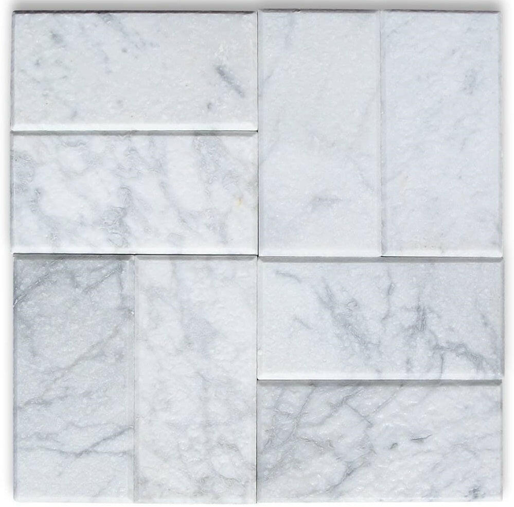 3 X 6 Carrara White Marble Tumbled Field Tile-Marble Tile-American Tile Depot