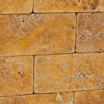 3 X 6 Gold / Yellow Travertine Tumbled Subway Brick Field Tile-Travertine Tile-American Tile Depot