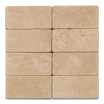 3 X 6 Ivory Travertine Tumbled Subway Brick Field Tile-Travertine Tile-American Tile Depot