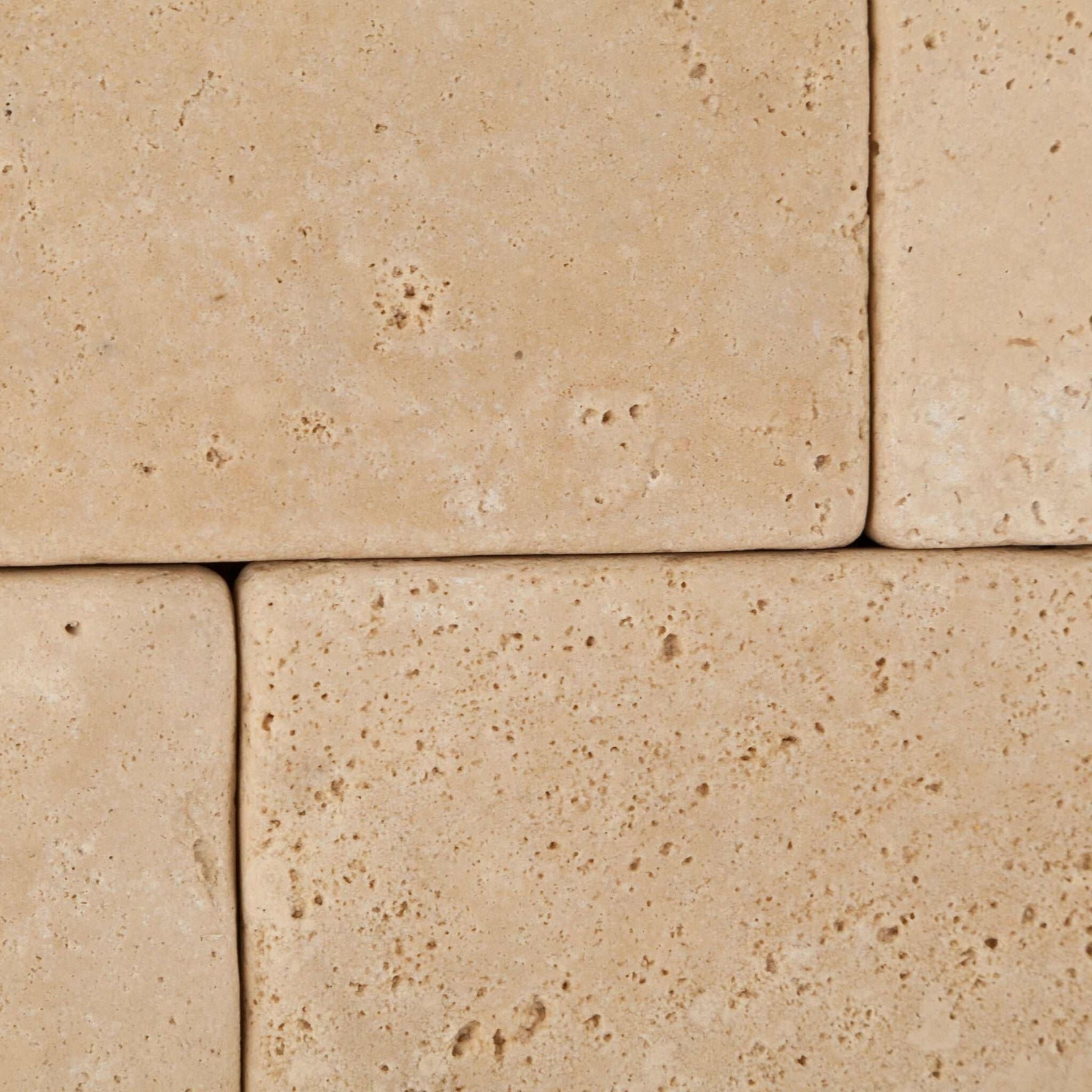 3 X 6 Ivory Travertine Tumbled Subway Brick Field Tile-Travertine Tile-American Tile Depot