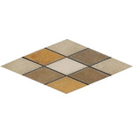 3 X 6 Mixed Travertine Diamond / Rhomboid Honed & Beveled Mosaic Tile-Travertine Mosaic-American Tile Depot