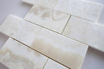 3 X 6 Premium White Onyx CROSS-CUT Polished Subway Brick Field Tile-Onyx Tile-American Tile Depot