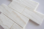 3 X 6 Premium White Onyx VEIN-CUT Polished Subway Brick Field Tile-Onyx Tile-American Tile Depot