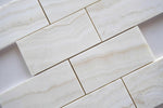 3 X 6 Premium White Onyx VEIN-CUT Polished Subway Brick Field Tile-Onyx Tile-American Tile Depot