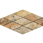 3 X 6 Scabos Travertine Diamond / Rhomboid Honed & Beveled Mosaic Tile-Travertine Mosaic-American Tile Depot