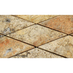 3 X 6 Scabos Travertine Diamond / Rhomboid Polished & Beveled Mosaic Tile-Travertine Mosaic-American Tile Depot