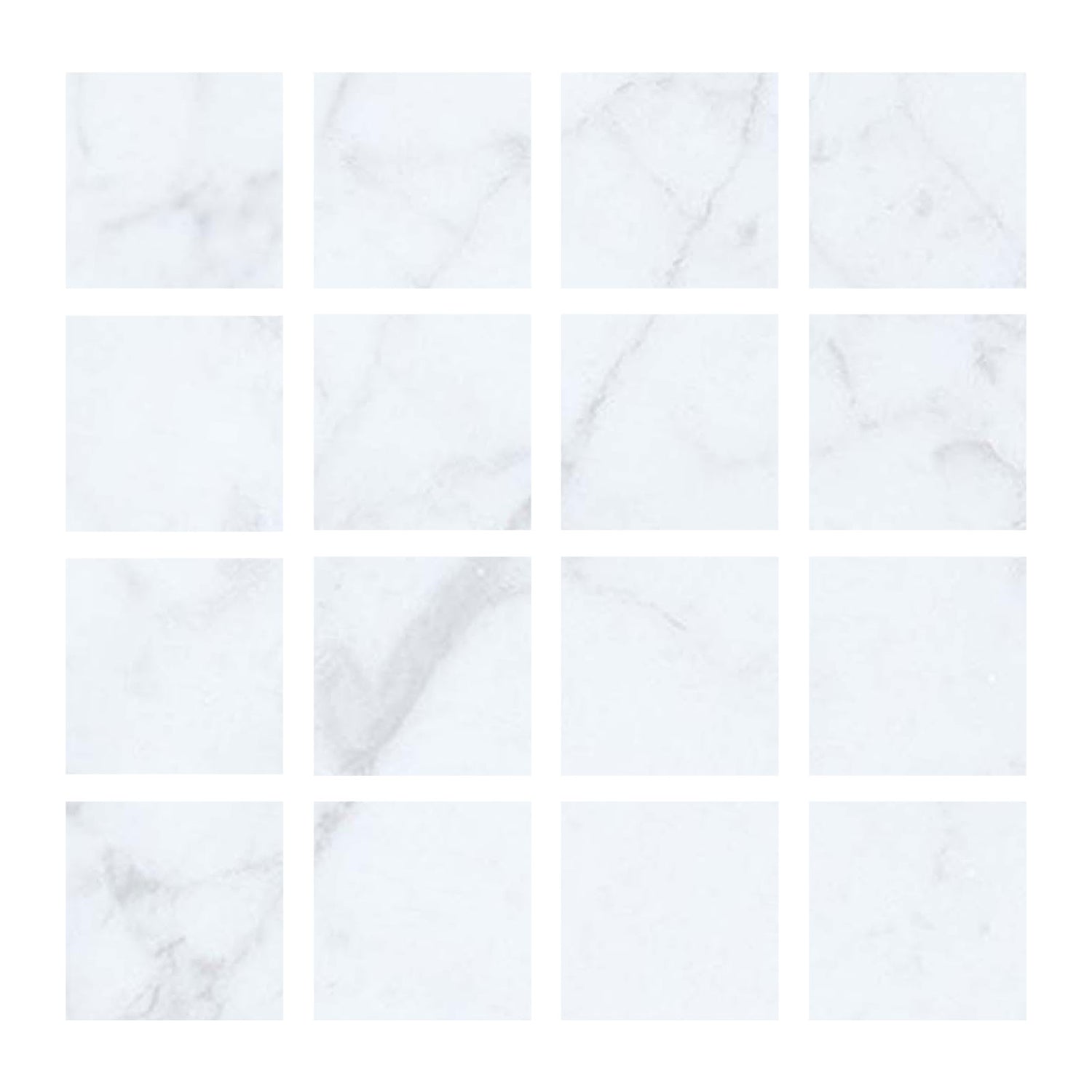 3 X 3 Carrara White Marble Honed Field Tile