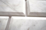 3 x 6 Bianco Venatino (Bianco Mare) Marble Honed & Deep-Beveled Field Tile-Marble Tile-American Tile Depot