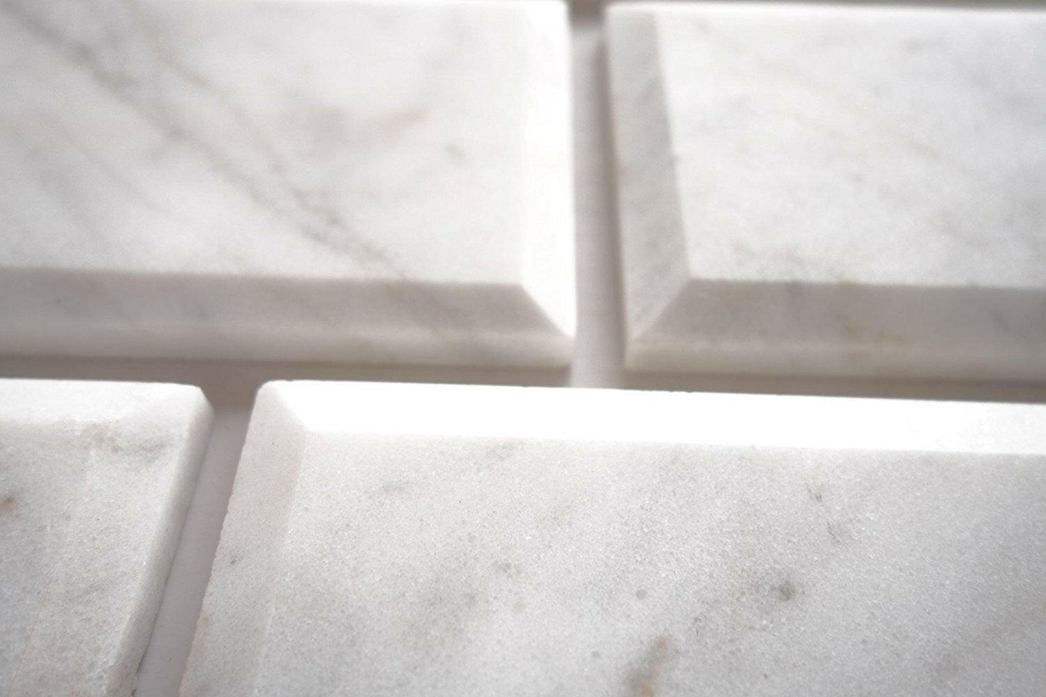 3 x 6 Bianco Venatino (Bianco Mare) Marble Polished & Deep-Beveled Field Tile-Marble Tile-American Tile Depot