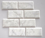 3 x 6 Bianco Venatino (Bianco Mare) Marble Polished & Deep-Beveled Field Tile-Marble Tile-American Tile Depot