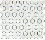 3.5" Beehive Royal Sapphire Hexagon Marble Mosaic Tile