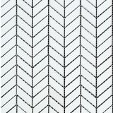 Thassos White Marble Polished Mini Chevron Mosaic Tile