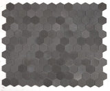 3" Beehive Basalt Honed Hexagon Marble Mosaic Tile