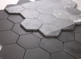 3" Beehive Basalt Honed Hexagon Marble Mosaic Tile