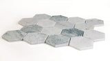 3" Beehive Green Honed Hexagon Marble Mosaic Tile-Marble Mosaic-American Tile Depot