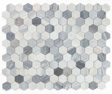 3" Beehive Italian Blue Honed Hexagon Marble Mosaic Tile-Marble Mosaic-American Tile Depot