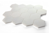 3" Beehive Snow White Honed Hexagon Marble Mosaic Tile