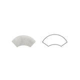 Carrara White Marble Honed Quarter - Round Trim Molding