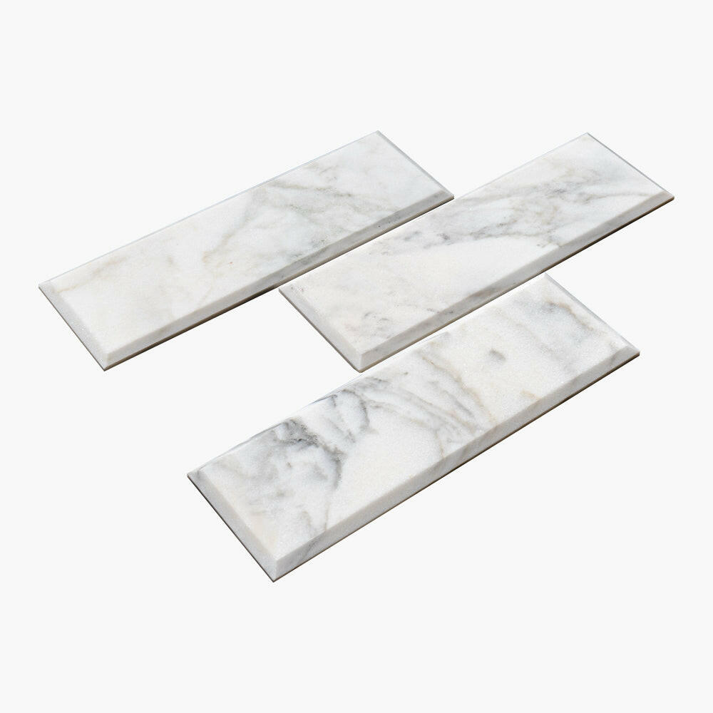 4 X 12 Calacatta Oliva Marble Honed & Beveled Field Tile-Marble Tile-American Tile Depot