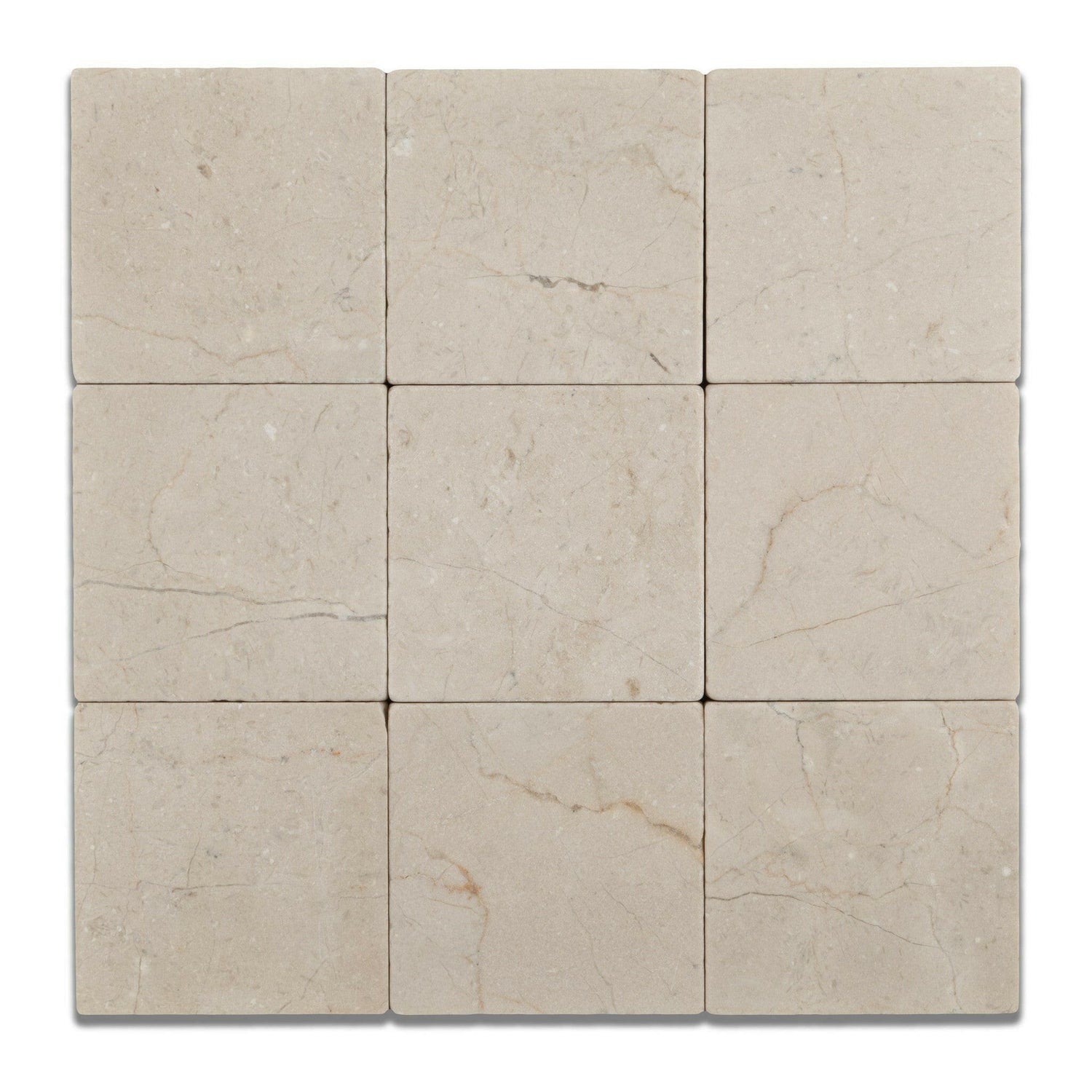 4 X 4 Crema Marfil Marble Tumbled Field Tile-Marble Tile-American Tile Depot