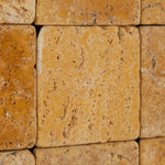 4 X 4 Gold / Yellow Travertine Tumbled Field Tile-Travertine Tile-American Tile Depot