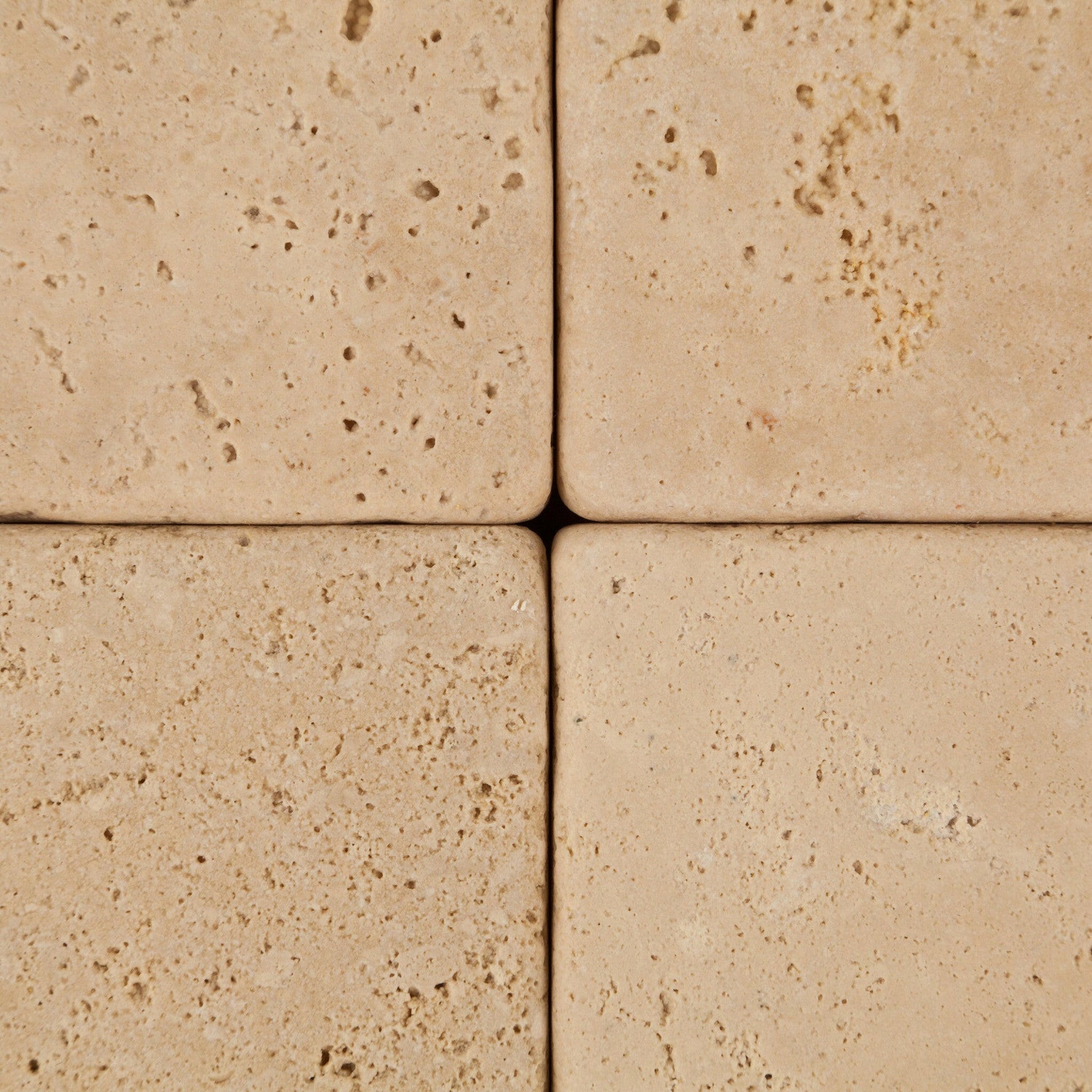 4 X 4 Ivory Travertine Tumbled Field Tile-Travertine Tile-American Tile Depot