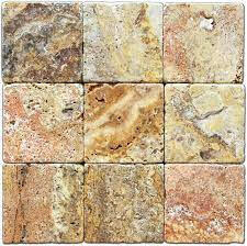 4 X 4 Scabos Travertine Tumbled Field Tile-Travertine Tile-American Tile Depot