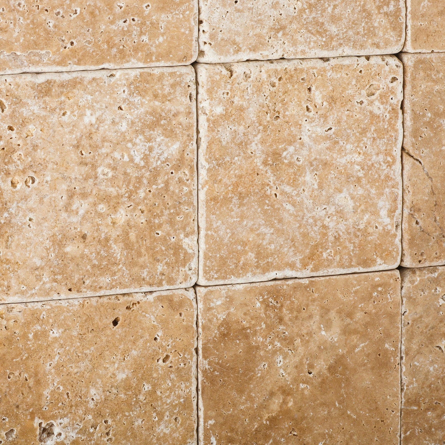 4 X 4 Walnut Travertine Tumbled Field Tile-Travertine Tile-American Tile Depot