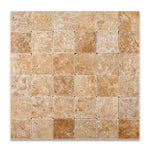 4 X 4 Walnut Travertine Tumbled Field Tile-Travertine Tile-American Tile Depot